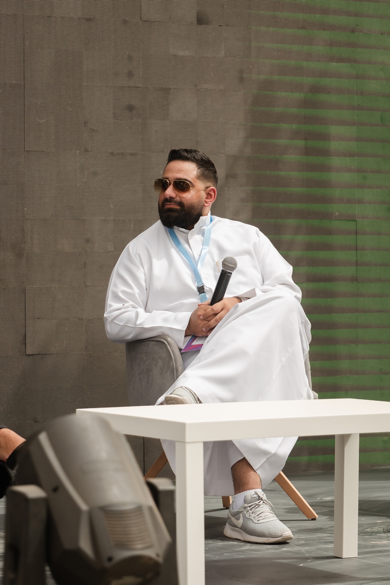 Wael Altorabi speaking on an entrepreneurship panel